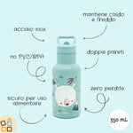 Borraccia Termica in Acciaio Inox (350 ml), Orso Munchy