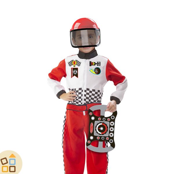 Costume Carnevale Bambini  Pilota Auto Formula 1 (3-6 anni) – cgEdù -  Centro Gioco Educativo