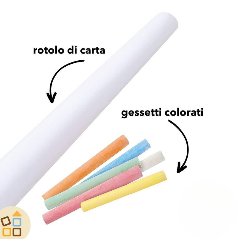 Lavagna Magnetica Salvaspazio su Cavalletto, 3 in 1