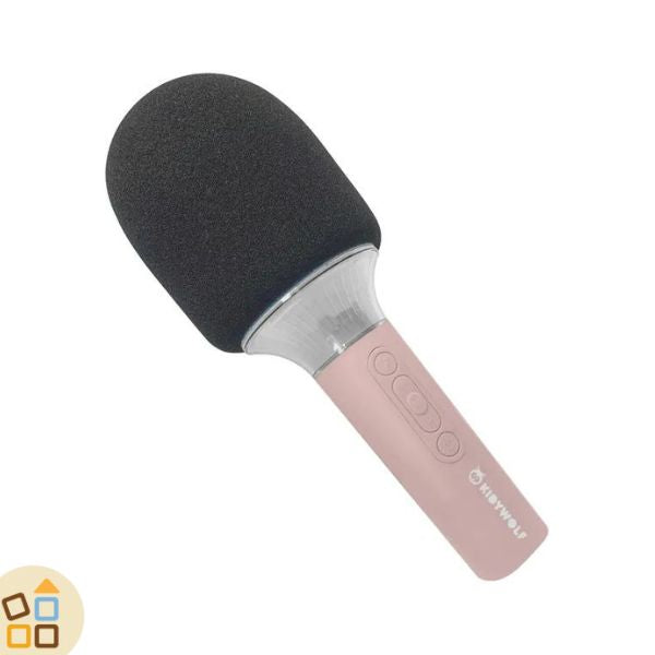 Microfono Bluetooth con Luci LED per Karaoke, Rosa