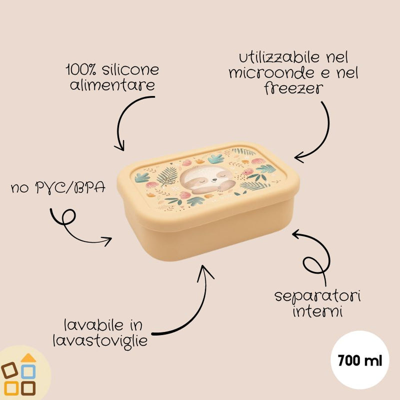 Porta merenda in silicone, Bradipo Gnawy