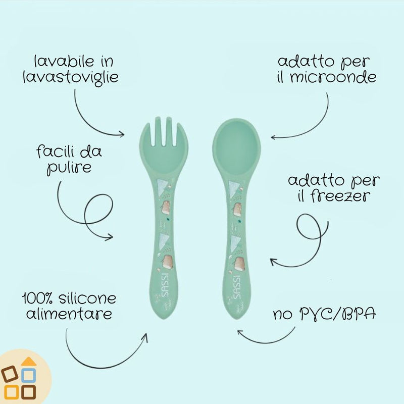 Posate in silicone, Orso Munchy