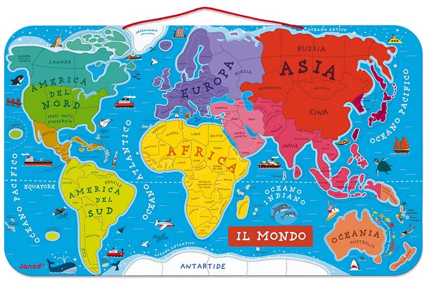 Mappa del mondo per ragazzi